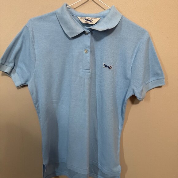 1980s The Fox Light Blue Junior's Shirts | Feels like cotton | Women’s Med - Picture 3 of 4